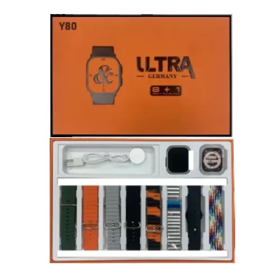 Y80 Ultra Smart Watch 8+1 Straps 2.02″ Display