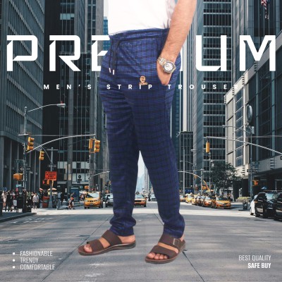 premium trouser For Men Blue