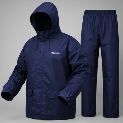 Water proof  Rain Coat With Pant. (Happylon Blue )